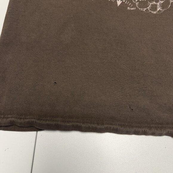 Hurley T Shirt Mens Large 21x27.5 Brown Y2K Style Grunge Skate Skateboard - Picture 6 of 15